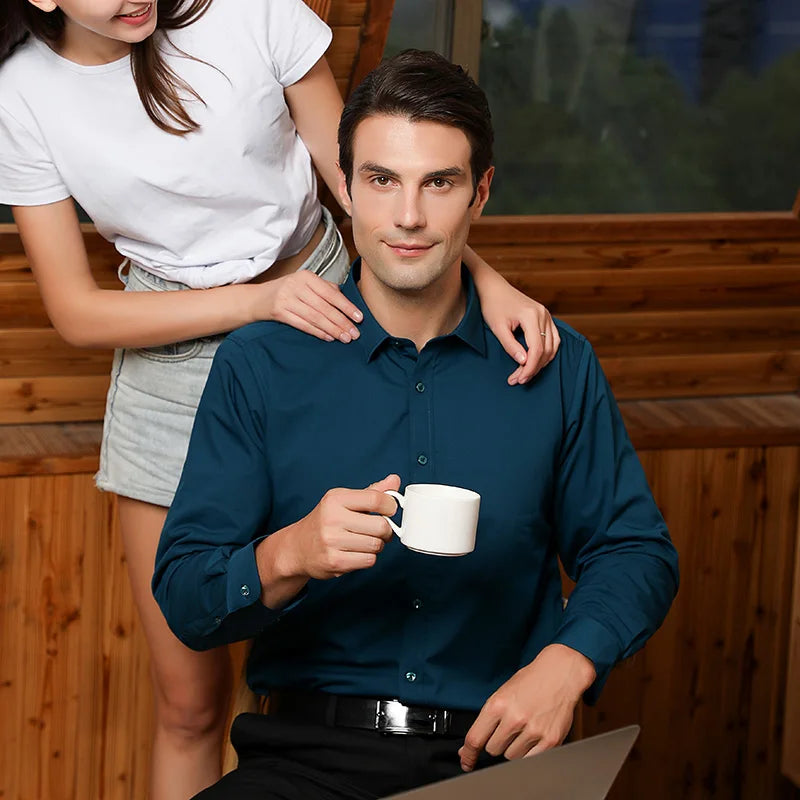 Camisa social fibra